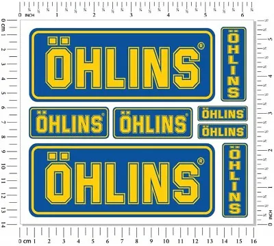 Ohlins Fork Shock Stickers Set Aprilia Ducati Kawasaki Graphics Laminated Decals • £7.99