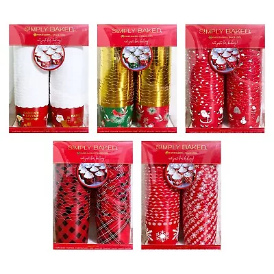 $24.95 • Buy Christmas Bake Cups 50 Cupcake Liners Ice Cream Snack Treat Cups Paper Holiday