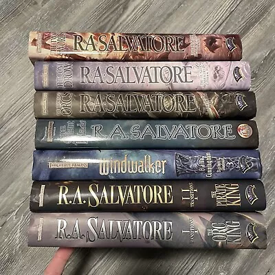 R A Salvatore Books 7 Hardcover - Transitions 1&2 Hunters Blade Trilogy Silent • $55.89