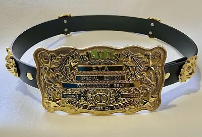 Elvis Style Gold Las Vegas Buckle Belt Model 2 You Can Not Buy This Anywhere Els • $118.23