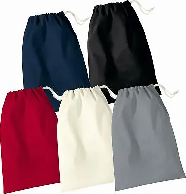 Cotton Drawstring Storage/tidy Gift Party Bags Laundry Craft Kits Make-up • £3.49