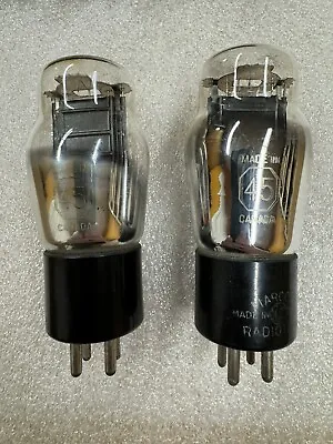 Marconi Radiotron 45 Canada Matching Pair 45 Tubes • $125