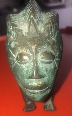 Old Bronze African Mende Sowei Sande Society Mask- Sierra Leone. • $165