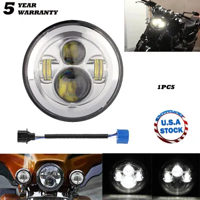 7  Inch LED Headlight H/Low For Suzuki Marauder VZ 800 1600 Savage LS 650 Chrome • $35.99