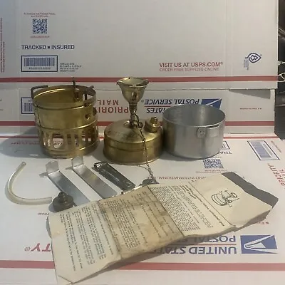 Vintage Optimus SVEA 123 Brass Camping Backpacking Travel Stove Made In Sweden • $225