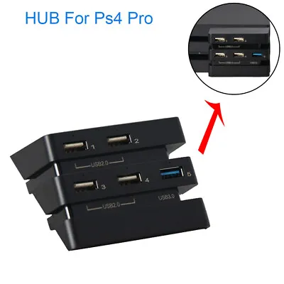 $23.56 • Buy USB 3.0 Expansion Adapter HUB For Sony PlayStation 4 PS4 Pro Gaming Console &