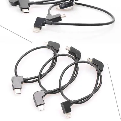 $11.08 • Buy 90° OTG IOS Micro Type C-USB Cable Fit DJI Spark Mavic Pro IPhone Android Phone