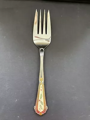 Lenox HOLIDAY Holly & Berry Stainless 8 3/4  Cold Meat Fork W/Ceramic Insert • $25