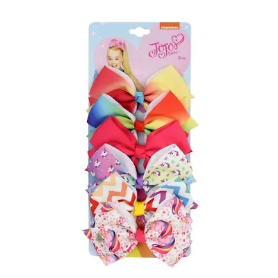 5  6pcs Jojo Siwa Bows Girls Fashion Hair Accessories Party Gift Melbourne Post • $10.98