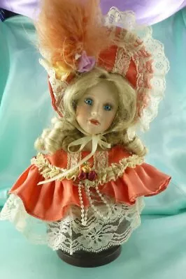 Vintage Retro 80's Victorian Girl Music Box Rotating Musical Orange Era Outfit • $29.99