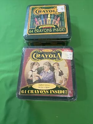 Vintage 1993 & 94 Crayola Collectors  Limited Edition Tin 64 Crayons Sealed Box • $19.50