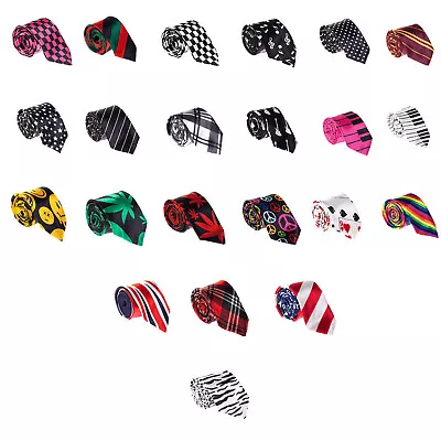 Men's 2  Slim/Skinny Tie - Colorful Novelty Prints! • £6.99