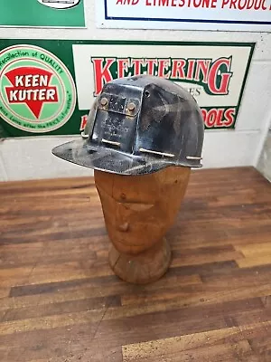 K691- Antique PA Coal Miners Low Vein Hard Hat - MSA Comfo-Cap - Tiger Stripe • $313