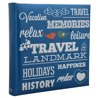 £8.49 • Buy Large Blue Slip In Memo Travel Memories 6'x4' 200 Photo Album Ideal Gift CL-6807