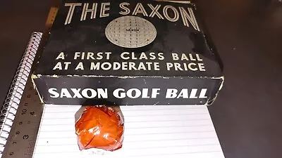 Vintage Antique RARE Wrapped SAXON Mesh Golf Ball & BOX Circa 1925 • $99