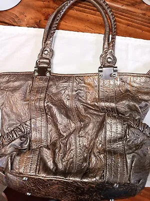 M Makowsky Leather Metallic Handbag • $8