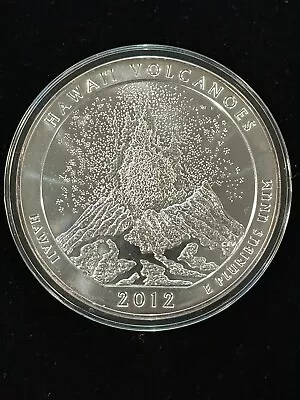 2012 Hawaii Volcanoes BU National Park 5 Oz. 999 Fine Silver ATB Coin W/ Capsule • $319.99