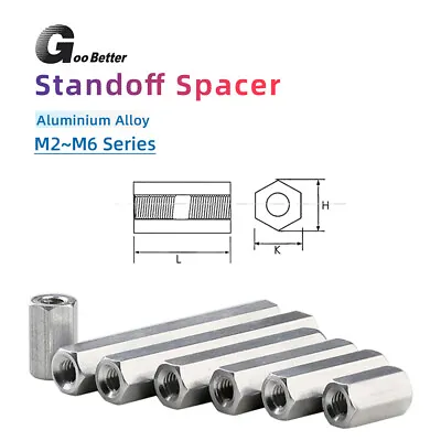 M2 M3 M4 M5 M6 Spacer Female Thread Pillar Hexagonal Aluminium Stud Standoff Hex • £3