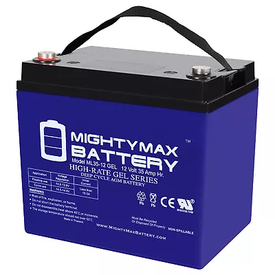 Mighty Max 12V 35Ah GEL Battery For Yamaha Rhino Utility Vehicle UTV • $84.99