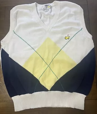 Vintage Masters Augusta National Golf Shop Slazenger Sweater Vest V-Neck Mens L • $14.97