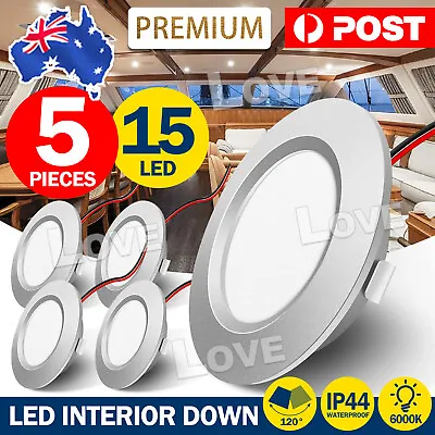 5pcs 12V Recessed Ceiling LED Interior Down Lights Bar For RV Camper Caravan • $24.95