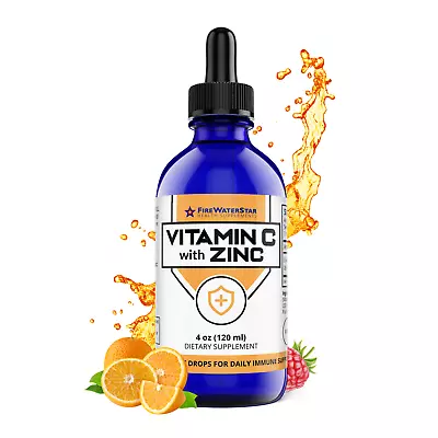 Vitamin C + Zinc - Easy Liquid Drops For Adults And Kids - 4oz - 60 Servings • $19.99