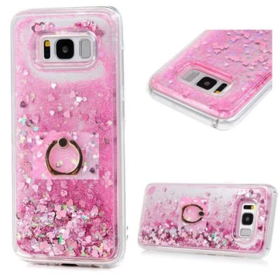 $14.98 • Buy Ring Holder Glitter Quicksand Shockproof Protective Back Case For Samsung S8 S8+