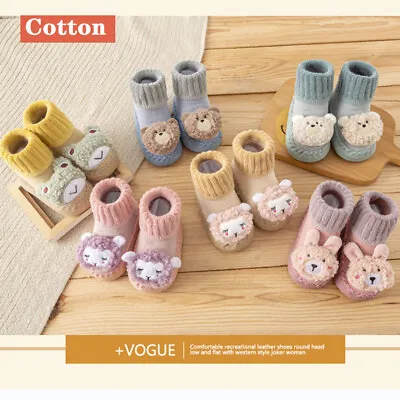 £5.99 • Buy Infant Baby Girls Boys Toddler Shoes Boots Anti-slip Warm Soft Slippers Socks
