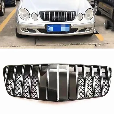 For 2003-2005 Mercedes W211 E Class GT Style Front Bumper Grille Chorme Black • $92.99