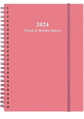 Weekly Monthly Planner Diary Book | A5 | 2024 Jan-Dec | Start Any Month! • £8.99