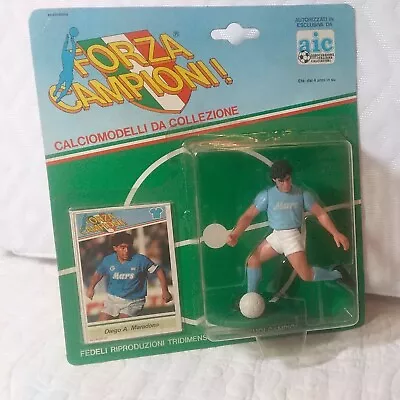 Vintage DIEGO MARADONA Action Figure KENNER Toy FORZA CAMPIONI Soccer CARD 1983 • $100