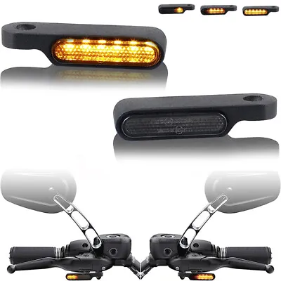 Front Motorcycle Turn Signals Led Blinkers Amber Lights For Harley Sportster 120 • $13.59
