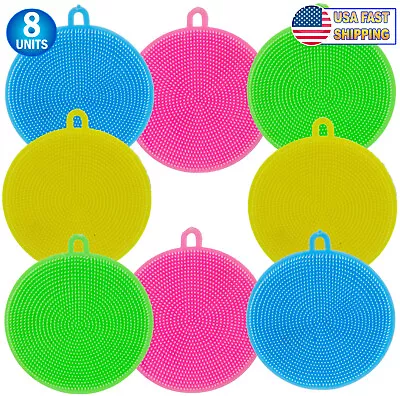 Magic Silicone Sponge Dish Scrubber Kitchen Cleaning & Washing Brush Reusable • $5.95