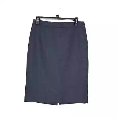 J.Crew Women's Pencil Skirt Stretch Wool Knee Length Lined Gray Size 4 Tall • $15.99