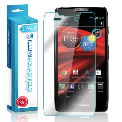 2x ILLumi AquaShield Crystal Clear Screen Protector For Motorola Droid Razr Maxx • $12.18