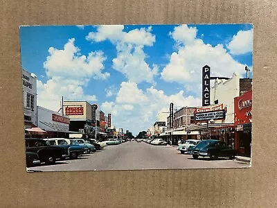 Postcard McAllen TX Texas Main Street Palace Movie Theatre Old Cars Drug Store • $5.99
