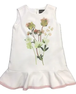 Girls Kids Floral Satin Ruffle Hem Dress - Victoria Beckham For Target Sz 2T • $15.41