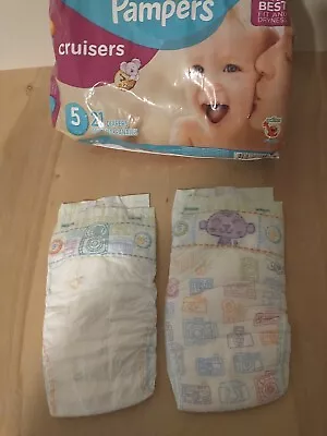 2 Vintage Pampers Cruisers Diapers Size 5 From 2015! • $8