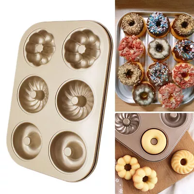 6 Cavity Donut Doughnut Mold Non Stick Maker Donut Tray Baking Pans Bake Mould • $16.99