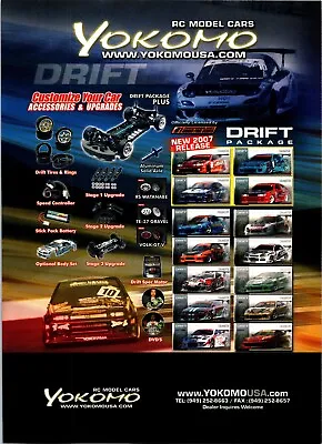 Yokomo RC Model Cars Print Ad Wall Art Decor Drift Package Plus • $17.99