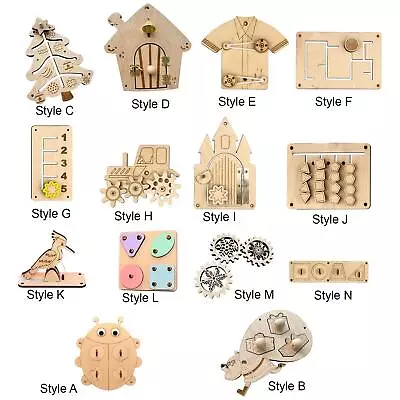 Busy Board Parts Wooden Travel Toy Developmental Portable Early Education Toys • $17.46