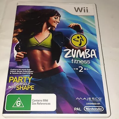 Zumba Fitness 2 - Nintendo Wii (PAL) Complete With Manual - Free Post • $12.99