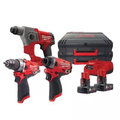 Milwaukee M12FPP3A-602X Drill + Rotary Screwdriver 2 Battery 12V 6.0Ah • $802.62