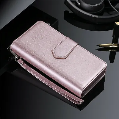 $22.79 • Buy Removable Zipper Leather Flip Wallet Case For IPhone 14 13 12 11 Pro Max XS XR 8