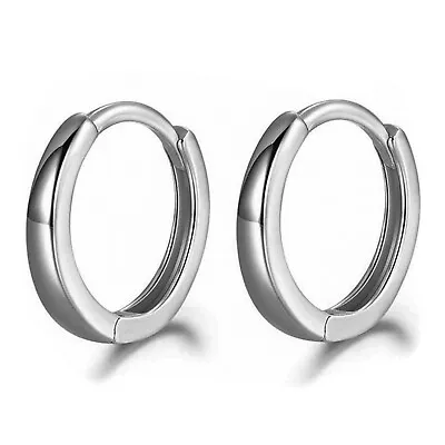 Elegant Men Women Solid 925 Sterling Silver Small Huggie Hoop Earrings • $21.99