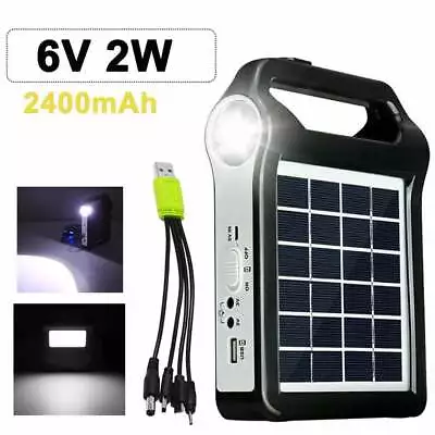 £12.26 • Buy Portable Solar Panel Power System USB Charging Generator Camping With Cable 6V