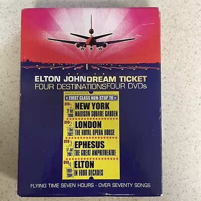 Elton John Dream Ticket 4 DVD Set 4 Destinations Over 70 Songs Pop Music READ • $9