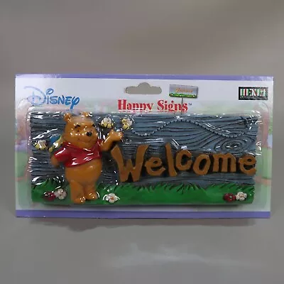 £14.55 • Buy Disney Pooh Henri Studio Welcome Garden Stake Wall Heavy Durable Resin Plaque