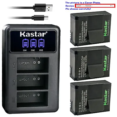 Kastar Battery Triple Charger For GoPro AHDBT-302 HD HERO3 Hero 3 Hero 3+ Hero3+ • $22.99