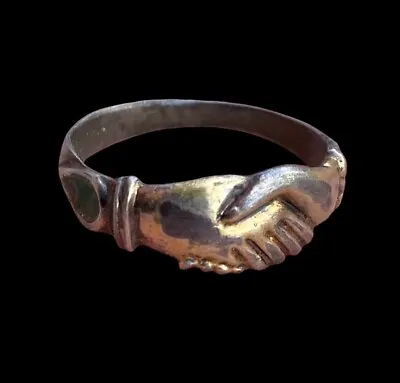 Late Medieval Silver Gilt Fede Friendship Ring  Century 14th Century • £295